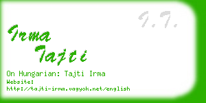 irma tajti business card